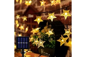 SUGFAY Guirlande Solaire Exterieur,12M 100 LED Guirlande Noel Solaire Exterieur,Guirlande Lumineuse Exterieure 8 Modes,IP65 Etanche Lampion Solaire Exterieur pour Gardin,Balcon,Fête,Décoration de Noël