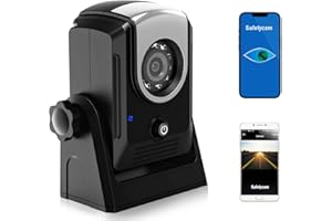 MHCABSR Wireless Backup Camera, WiFi Reversing Camera Work with Phone IP68 Waterproof IR Night Vision Wide Angle Magnetic Rear View Parking Camera for Trailers Trucks Vans Camper Car