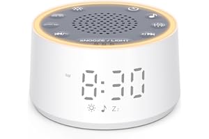 Dreamegg White Noise Machine - D1 Nova Sound Machine for Baby Adult, 25 Soothing Sounds, 9 Night Lights, Dimmable Display, Ideal Sleep Aid for Heavy Sleepers Bedroom