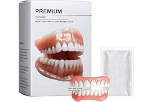 ADFUGE Hidone Premium Full Denture Set, ensemble de prothèses dentaires complètes personnalisées Hidone Advanced, Hidone Advanced Customized Full Denture Set, souples et confortables (1pcs)