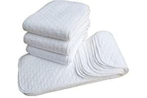 Sensail Lot de 5pcs Bébé Filles Garçons Couche Insert Lavable en coton Super Absorbant