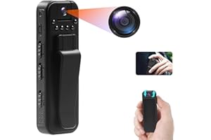 TANGMI Bodycam, 1080P HD & 180° Drehbares Objektiv Body Cam, Unabhängige Tastenbedienung Kleine Kamera mit Nachtsicht für Meetings, Reiten, Haustierspaziergänge