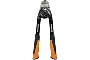 Fiskars Bolzenschneider, Bis zu 30% mehr Kraft, Länge 36 cm, Stahl/Kunststoff, Schwarz/Orange, PowerGear, 1027213