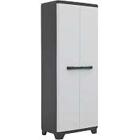 Armadio Keter Jolly Portascope - 3 Ripiani Regolabili, Grigio/Nero, 68x39x166 Cm