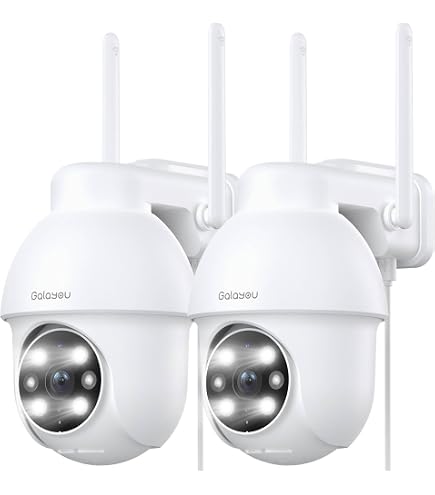 BoyKeep Confezione da 2 telecamere per la sicurezza domestica, 2,4 GHz e 5,8 GHz, WiFi, telecamera di sicurezza per interni con visione notturna a colori, rilevamento del movimento della persona
