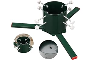 Starbover Weihnachtsbaumständer für lebende Bäume, Christbaumständer Metall für Stämme von von 6-18cm, Tannenbaumständer Weihnachtsbaumhalter Stand für bis zu 10FT lebenden&künstlichen Bäumen, Grün