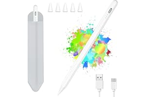 KBCASE Stylet iPad 10 e /11 Génération,Stylet Tablette pour Apple iPad 2018-2025,Pencil iPad Charge Rapide, Reject de Paume pour iPad 11 A16/10/9/8/7/6,Pro 3/4/5/6/M4,Air 3/4/5/M2/M3,Mini 5/6/7