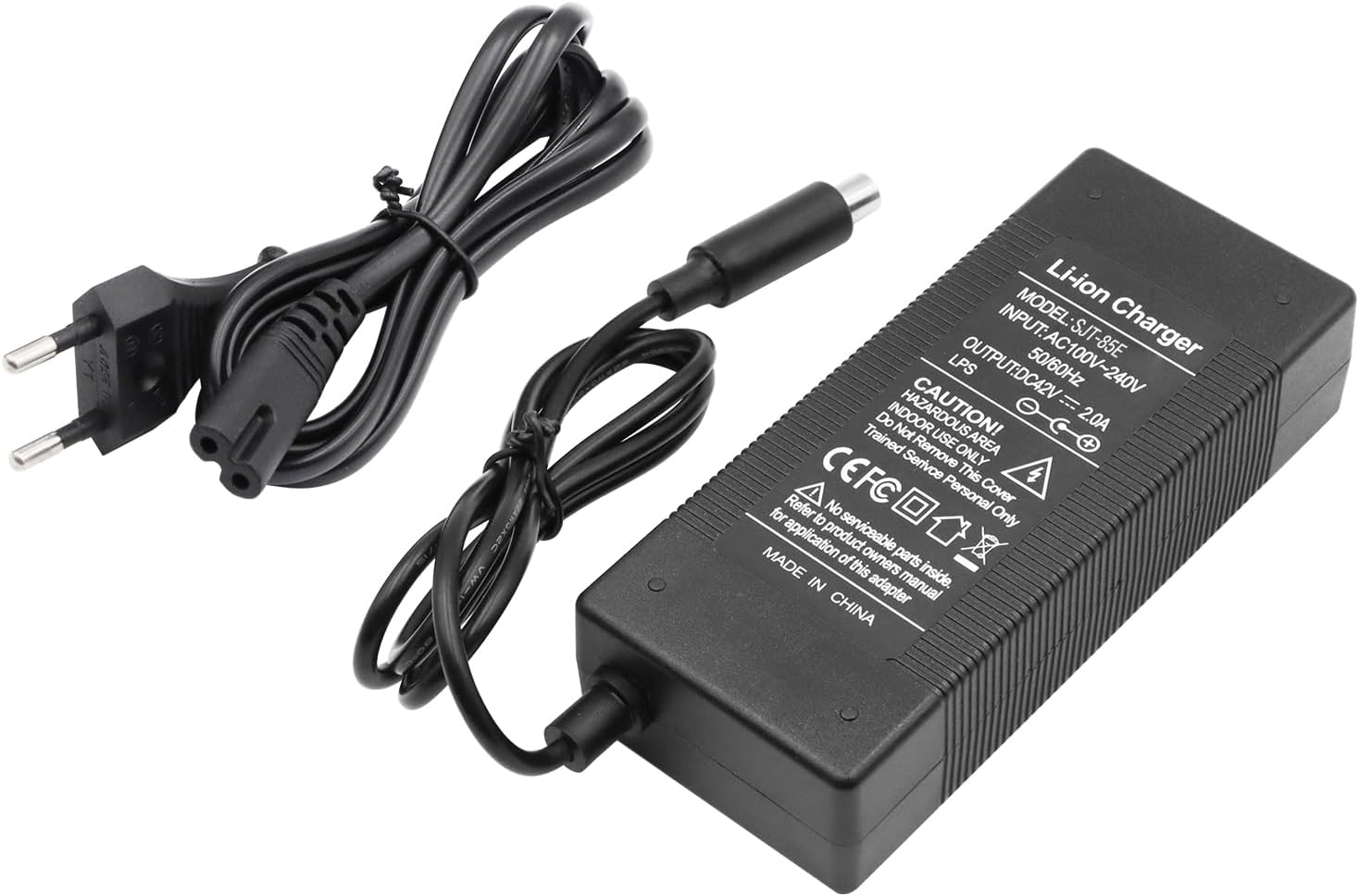 Yungeln 42V 2A Cargador de Batería Patinetes para Xiaomi 1S M365 Lite Pro Pro 2 Mi3 Scooter electrico Bicicleta eléctrica Motocicleta eléctrica Cable Universal 5,5mm 2,1mm