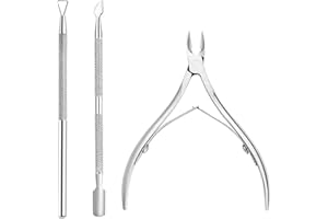 LIUJZZJ Hautzange mit Nagelhautschieber Edelstahl Nagelhautentferner und Cutter Schönheit Werkzeug für Fingernägel und Zehennägel