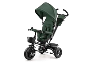 Kinderkraft Aveo Bebé, Plegable, Trike, Bicicleta para Niños, Triciclo Evolutivo, Sin Pedales, Bicicleta Bebe, con Accesorios Práctico, Dos Cestas, 9 Meses a 25 kg, Verde