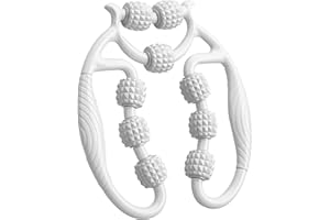 DONGSZQ Rouleau Musculaire pour Jambes, Rouleau de Massage Anti-Cellulite 360 °, Rouleaus de Massages des Jambes, Rouleau de Massage Manuel, Rouleau Cellulite pour Les Cuisses, Soulage la Fatigue (Blanc)