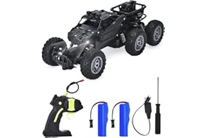 Rumicet Coche Teledirigido Negro para Niños, Coche Teledirigido con La Mano 1:22, Coche Teledirigido Apto para Una Amplia Gama de Terrenos