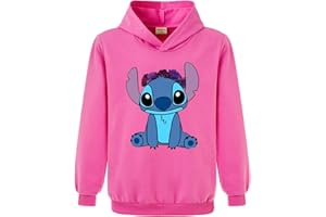 XPIALONG Unisex Kids Hoodies Blue Cat Printing Jumper Boy Girl Long Sleeve Hooded Top