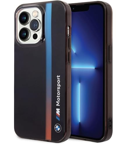 Custodia Rigida BMW Per IPhone 14 Pro Max 6.7'' – Collezione Silver Ring, Con Anello Magnetico Per Ricarica, Policarbonato E PU, Licenza Ufficiale