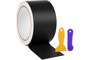 L&W LUCK 5cm x 9m Covering Noir Film Carbone Voiture,Bande Autocollante Voituref Decoration Voiture,Pour Seuil de Porte de Voiture,Moto (Style 2)