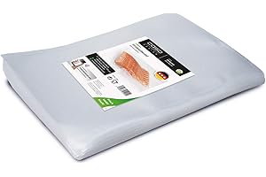 ‎CASO CASO Strukturbeutel 30 x 40 cm / 50 Folienbeutel, für alle Balken Vakuumierer & Folienschweißgeräte, BPA-frei, stark & reißfest, 105µm, stabile Schweißnaht, Sous Vide geeignet, Made in Germany