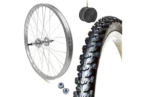 ECOVELO REAR WHEEL RIM 24x1.75 HUB 6/7V + MTB COVER 24 X 1.95 + CAMERA COMPLETE WHEEL MOUNTAIN BIKE 24"