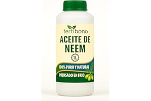 FERTIBONO Aceite de Neem 100% Puro 1l | Prensado en Frío – Cuidado natural para plantas sanas en hogar, jardín, terraza y oficinas