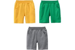 LAUSONS 3-pack barnshorts Korta sommarbyxor Enfärgad bomullspyjamas