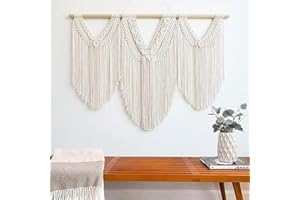 BEEK 通用 Arazzo da appendere alla parete in macramè Boho macramè Arazzo tessuto Arte da parete