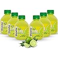 Gusto Foods Green Lime Juice Concentrate - Pack of 6 (1200ml) | Equivalent to 120 Limes | Pocket Bottle Hassle Free | Ideal for daily use in Cooking & Beverages | Lime Zest in Every Drop