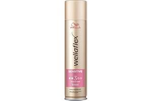Wellaflex Sensitive Haarspray für Frauen | Bis zu 48 Std. starker Halt | Parfümfrei | Sanft zur Kopfhaut, dermatologisch getestet | Vegane Formel | Haltegrad 3 | 250ml