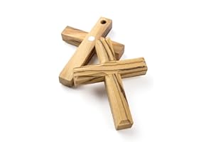 TREE OF LIFE REV. 22:14 Olive Wood Wall Cross Magnet from Israel, Small Hanging Cross for Home Décor, Religious Wooden Pocket Cross, or Fridge Magnet, Christian or Catholic Faith Token from the Holy Land