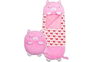 High Street TV Happy Nappers Sleeping Bags For Girls And Boys - Large & Medium Character Sleeping Bags And Play Pillows