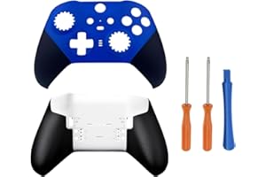 Hzxkqmil Housing Shell Case Replacement for Xbox Elite Controller Series 2 - Core Edition, Front Back Shell Faceplate Accessories, Blue, with Screwdriver Tool