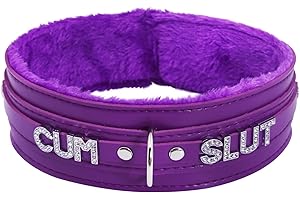 paloli Pink Choker Necklace for Women Leather Collar Fluffy Punk Leash Neck Choker Gothic Cosplay Sexy Jewelries