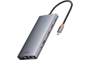‎BASEUS 【Chip-Optimiert】Baseus USB C Docking Station 3 Monitore, 13-in-1 USB C Hub mit 2 HDMI 4K@60Hz, DisplayPort 4K@60Hz, VGA, USB 3.1 10 Gbps, PD 100W und Ethernet für Dell/HP/Lenovo/Surface Laptop