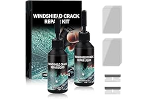 ‎JOHNBOLIN Windshield Crack Repair Kit, Steinschlag Reparaturset Windschutzscheibe, Windshield Repair Kit, Glas Cracks Reparatur Set, Cracks Gone Glass Repair Kit Zur Reparatur Löchern und Rissen (2 Set)