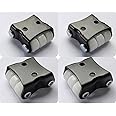 Castor Wheels for Furniture/Heavy duty 6X wheel Mini small Fix Moving Caster wheel pack of 8 Pieces in 1 box up to 200kg Load Capacity (Black - White)