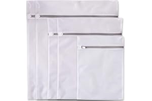 Newk 5 sacchi per bucato, sacchi a rete fine con cerniera premium, borsa da viaggio per organizzare, sacchi per il lavaggio dei vestiti (2 grandi + 2 medi + 1 piccolo)