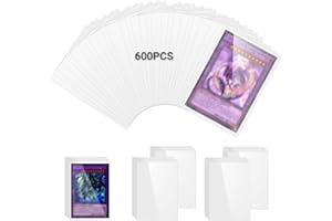 KOMABLEN 600 Fundas Cartas, 66 x 91mm Fundas para Cartas, Transparente Card Sleeves Soft Sleeves, para Cartas de Comercio para Yugioh, Cartas Futbol