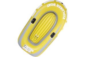 KIMISS Heavy-Duty 2-Person PVC Inflatable Kayak Boat for Fishing, Drifting, Diving – Airtight & Wear Resistant, Easy to Store & Transport