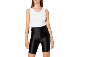 URBAN CLASSICS Leggings Corti da Donna Elasticizzati, Highwaist, Effetto Metallizato, Disponibile Anche per Grandi Taglie, Taglie XS - 5XL