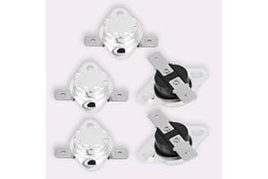 NIIYEN KSD301 5Pcs Thermostat 250 V 15A 5 pièces Interrupteur de Thermostat Interrupteur de Commande de température normalement fermé(176 ℉)