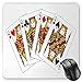 Produktbild HYYCLS Queen Mauspads, Queens Poker Set Faces Hearts and Spades Gambling Theme Symbols Playing Cards, Standard Size Rectangle Non-Slip Rubber Mousepad, Black Red Yellow