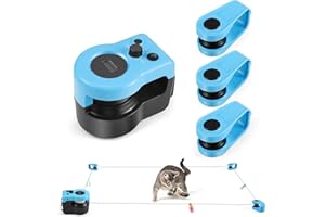 GJCrafts Jouet interactif pour chat d'intérieur - Tapis de course pour chat - Jouet de chasse automatique / télécommandé - Jouet énergique pour animaux de compagnie - Vitesse réglable