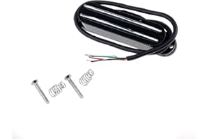 Musiclily High Output Dual Hot Rail Keramik Single Coil Sized Humbucker Pickup Tonabnehmer für Fender Squier Strat E-Gitarre, Schwarz