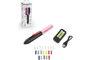 Bosch Akku Heißklebestift Gluey Cupcake Pink (mit 20 Klebesticks, im Karton) rosa