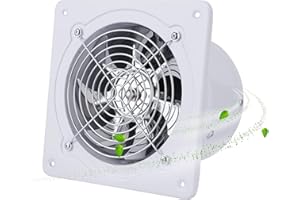 EUNEWR Wentylator wyciągowy Ø 100 mm, wentylator rurowy, wentylator łazienkowy z klapą zwrotną, 140 m³/h, 25 W, cichy wentylator osiowy do domu, łazienki, kuchni, garażu (biały)