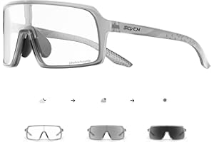 SCVCN Fotocromatici Occhiali Ciclismo Uomo Occhiali MTB Donna TR90 Occhiali Bici da Corsa Trasparenti Occhiali da Sole Sportivi Anti-UV400 Occhiali da Ciclista Running Bicicletta Mountain Bike