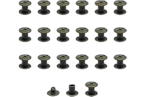 JJWNMLL 20 Sets Chicago Screw Posts, Rivet Chicago Binding Screws, Metal Rivet Replacement Repair for Bags, Collar, Harness, Luggage, Purse, Dog Lead, Backpack, Belt