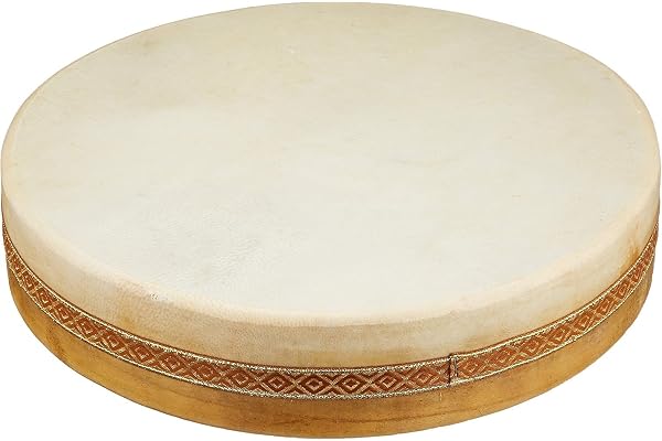 Fuzeau – 9451 – Ocean Drum Ø 35 cm – Imite Son De La Mer – Relaxation, Détente, Musicothérapie – Ambiance Nature, Vagues Sonores – Apprentissage Ludique Dès 5 Ans – Peau Naturelle, Bois - Réf. 9339
