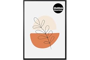 KAIWIN Bilderrahmen 40x60 cm, Schwarz Rahmen 40x60, Holz Fotorahmen zum Aufhängen, Posterrahmen Benutzt für Fotos, Bilder, Poster, Puzzles