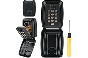 DODUOS Boite a Clé avec Code 12 Chiffres, Boite a Clefs Securisee Aexterieur Boite à Clé Sécurisée, Boite a Clefs Murale Boîte à clés Murale Étanche pour Maison Usine Garage