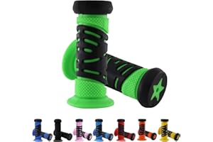 TOKSEO Poignées de vélo Rouges et Orange pour Enfants, sécurité par Protection Contre Les Chocs, Calibre 22 mm, Longueur 95 mm, poignées de Guidon en Caoutchouc pour Scooter, vélo pour Enfants