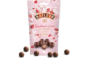 Baileys Chocolate Mini Delights Strawberries & Cream | 1 x 102 g | zartschmelzende Mini-Pralinen | Pralinen Geschenk | gefüll
